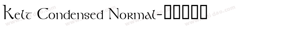 Kelt Condensed Normal字体转换